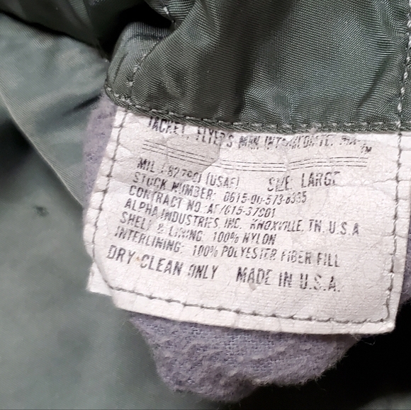 VINTAGE 80s US Army Green Orange Reversible Flyers Jacket Flight Jacket Airforce - Picture 16 of 16